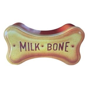 Rare 90’s Milk Bone Shape TIN Limited Edition Collectors Dog Biscuit Storage